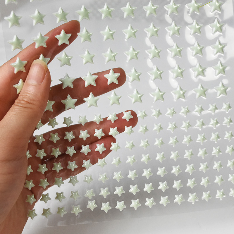 Baby Nursery Wall Decals - 211 個 3D バブル発光星ドットウォールステッカー装飾キッズルーム寝室ホームデコレーションデカール暗闇で光るステッカー