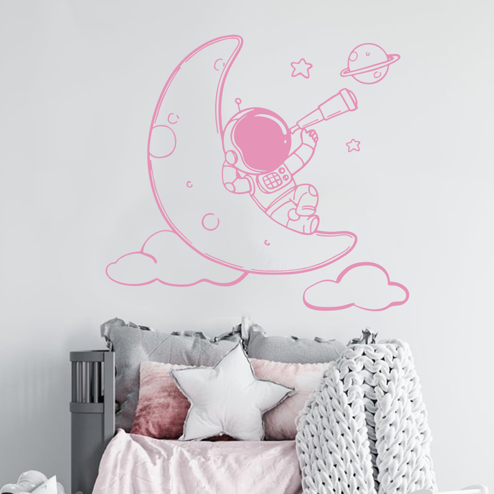 ウォールステッカー漫画宇宙飛行士,赤ちゃんの部屋,子供部屋, - Baby Nursery Vinyl Wall Stickers のレビューと価格
