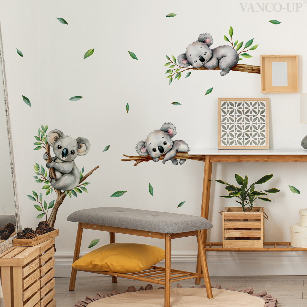 漫画コアラ登る木の枝ウォールステッカー子供部屋子供部屋幼稚園 - Baby Nursery Wall Decals のレビューと価格