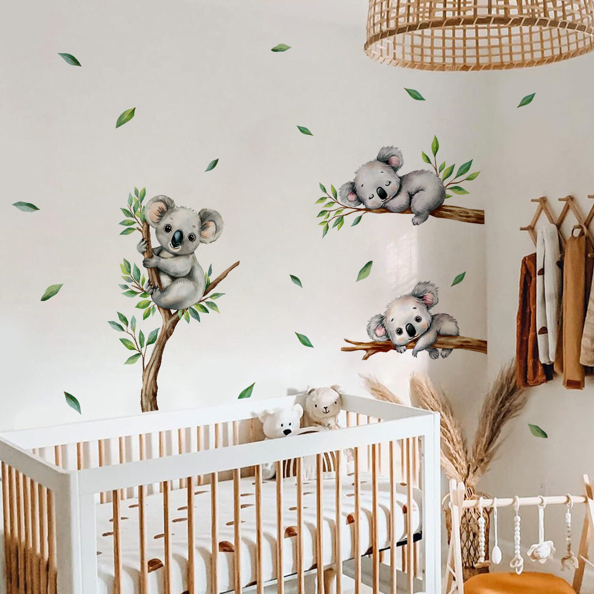 漫画コアラ登る木の枝ウォールステッカー子供部屋子供部屋幼稚園 - Baby Nursery Wall Decals のレビューと価格