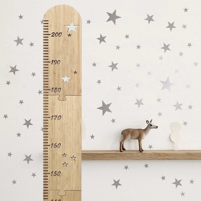 5 枚北欧木製子供の身長成長チャート定規ベビー子供身長ゲージ - Baby Nursery Wall Decals のレビューと価格