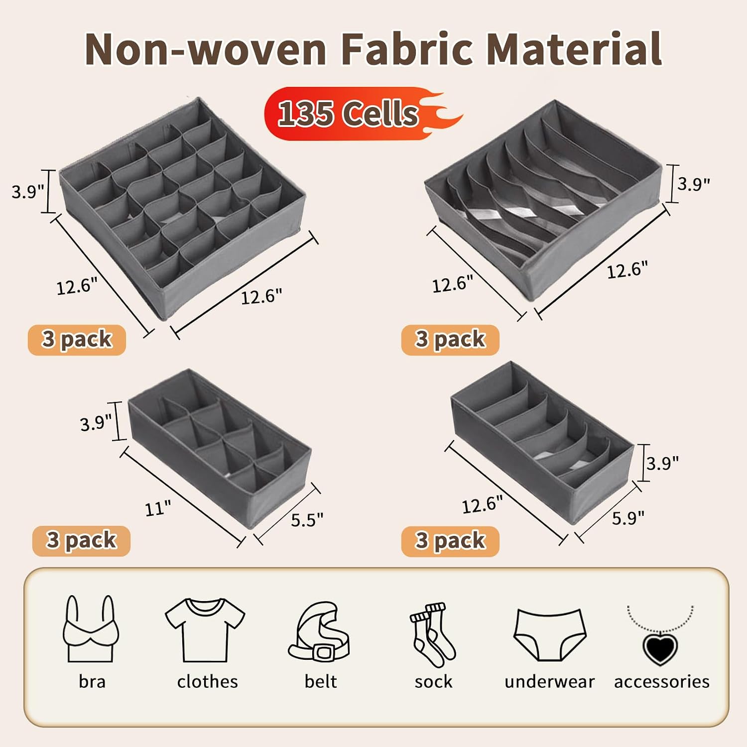 Garvee Home 省スペース12個セット 下着引き出し - Baby Nursery Uniform のレビューと価格