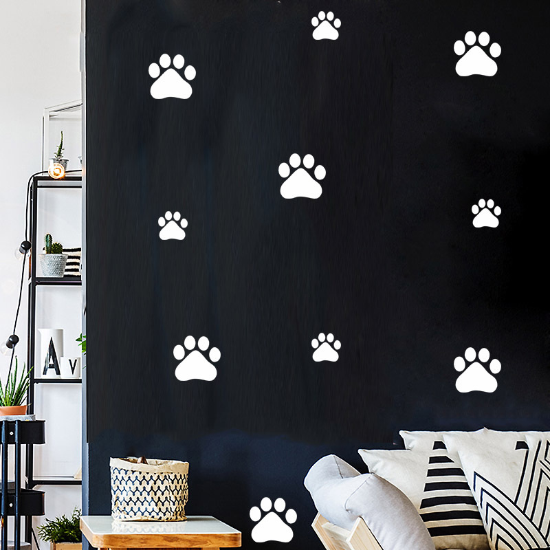 漫画の犬猫ウォーキング足跡壁ステッカー子供の部屋のためペット - Baby Nursery Wall Decals のレビューと価格