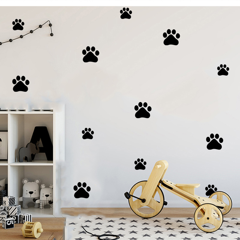 漫画の犬猫ウォーキング足跡壁ステッカー子供の部屋のためペット - Baby Nursery Wall Decals のレビューと価格