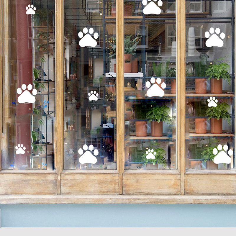 漫画の犬猫ウォーキング足跡壁ステッカー子供の部屋のためペット - Baby Nursery Wall Decals のレビューと価格
