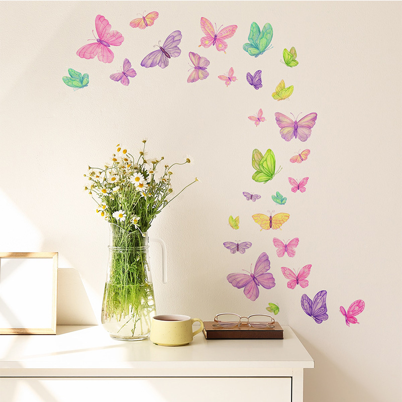 ロマンチックな蝶のウォールステッカー クリエイティブな家の壁 - Baby Nursery Wall Decals のレビューと価格