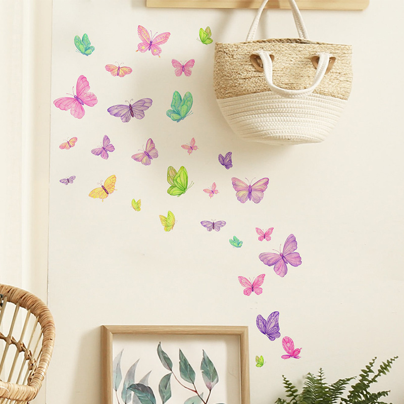 ロマンチックな蝶のウォールステッカー クリエイティブな家の壁 - Baby Nursery Wall Decals のレビューと価格