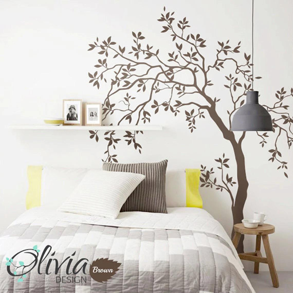 木のパターン,大きなウォールステッカー,子供部屋,木,葉,家 - Baby Nursery Vinyl Wall Stickers のレビューと価格