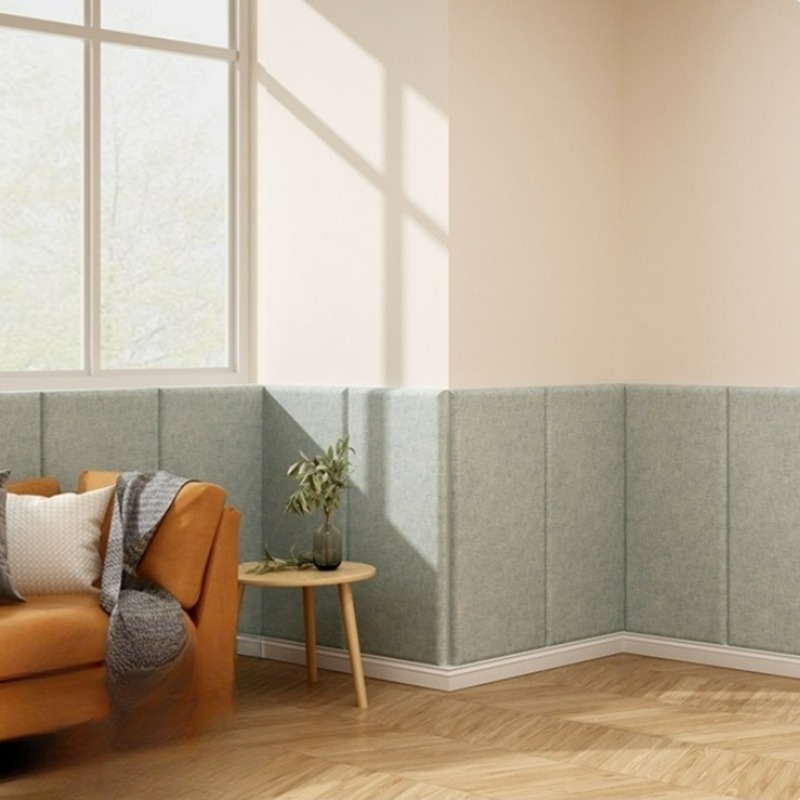 リネン生地3Dウォールステッカー、衝突防止、剥がして貼るだけ - Baby Nursery Wall Decals のレビューと価格