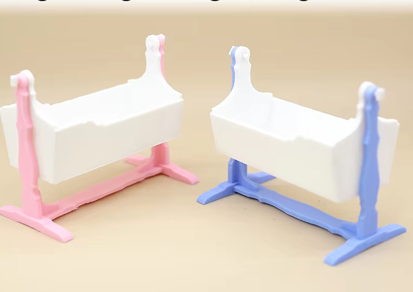 ミニベビークレードルロッキングベッドミニチュア、ドールハウス - Baby Nursery Layout のレビューと価格