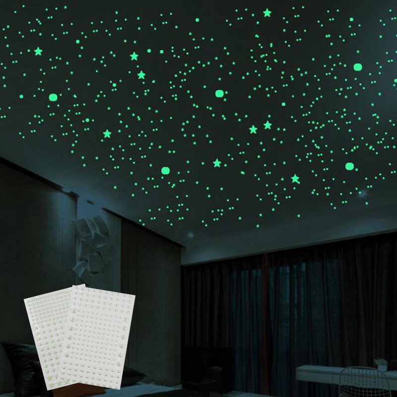 211 個 3D バブル発光星ドットウォールステッカー装飾キ - Baby Nursery Wall Decals のレビューと価格