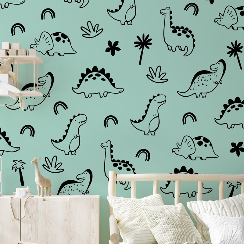 恐竜の木の形をしたウォールステッカー,熱帯雨林のステッカー, - Baby Nursery Vinyl Wall Stickers のレビューと価格