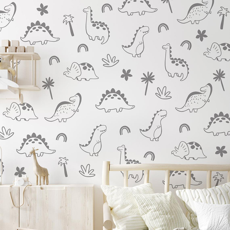 恐竜の木の形をしたウォールステッカー,熱帯雨林のステッカー, - Baby Nursery Vinyl Wall Stickers のレビューと価格