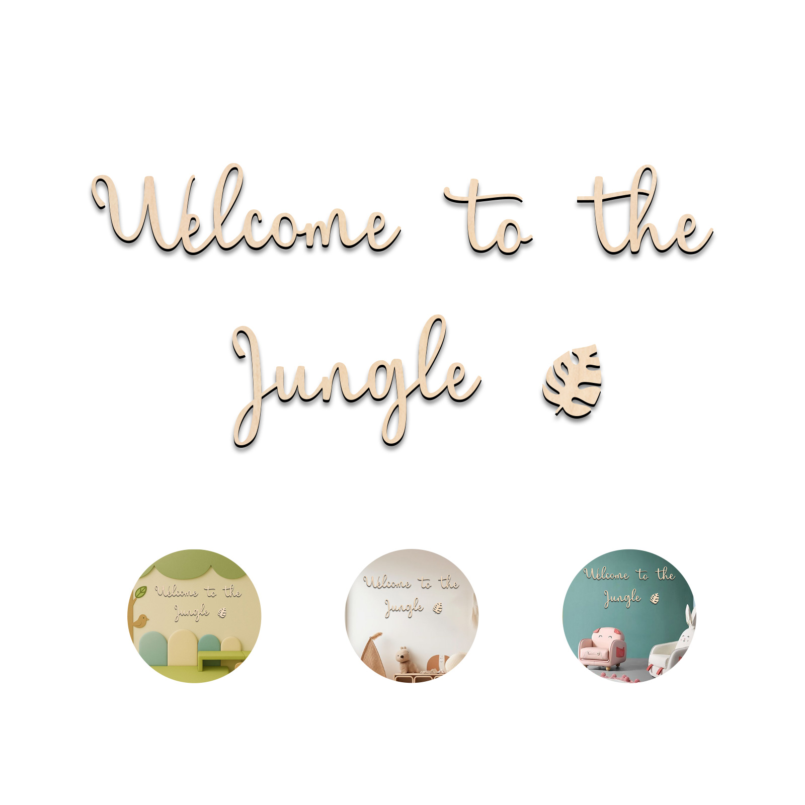 ジャングルへようこそ 木製サイン - 子供部屋の装飾、森の保 - Baby Nursery Jungle のレビューと価格