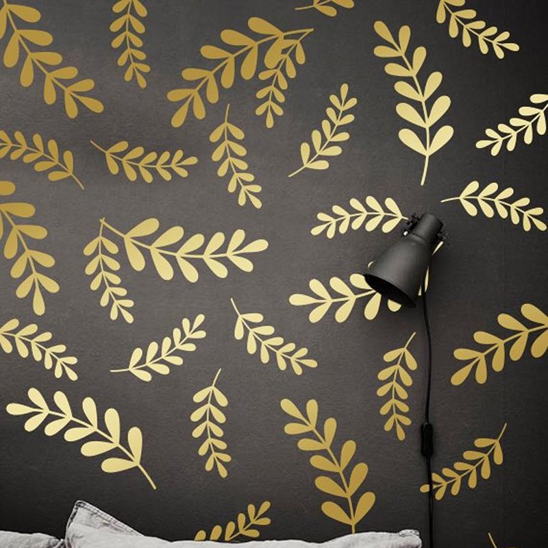 植物の葉の花のウォールステッカー,熱帯の葉のステッカー,赤ち - Baby Nursery Vinyl Wall Stickers のレビューと価格