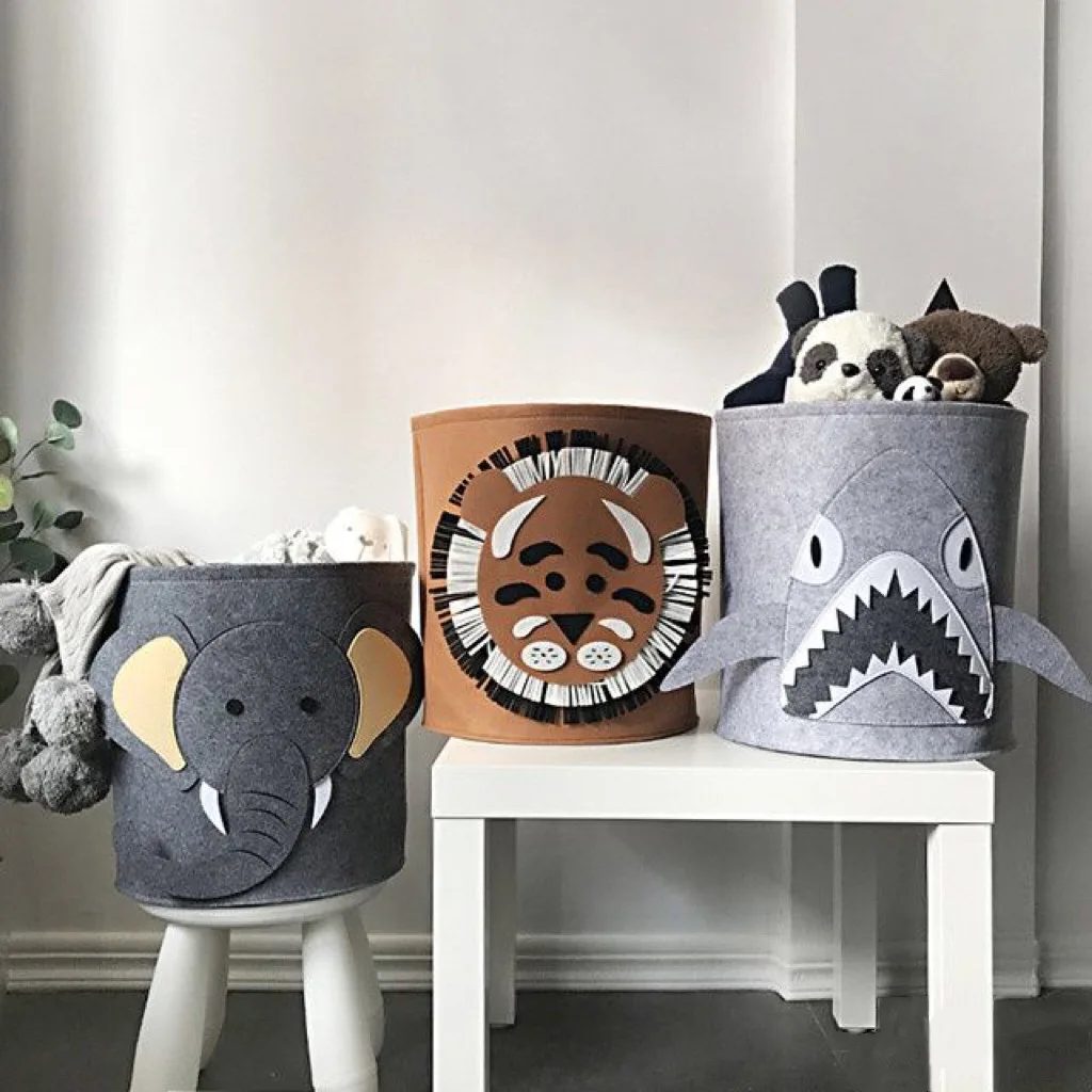 パンダ恐竜ベビー収納バスケットフェルトおもちゃオーガナイザー - Baby Nursery Uniform のレビューと価格
