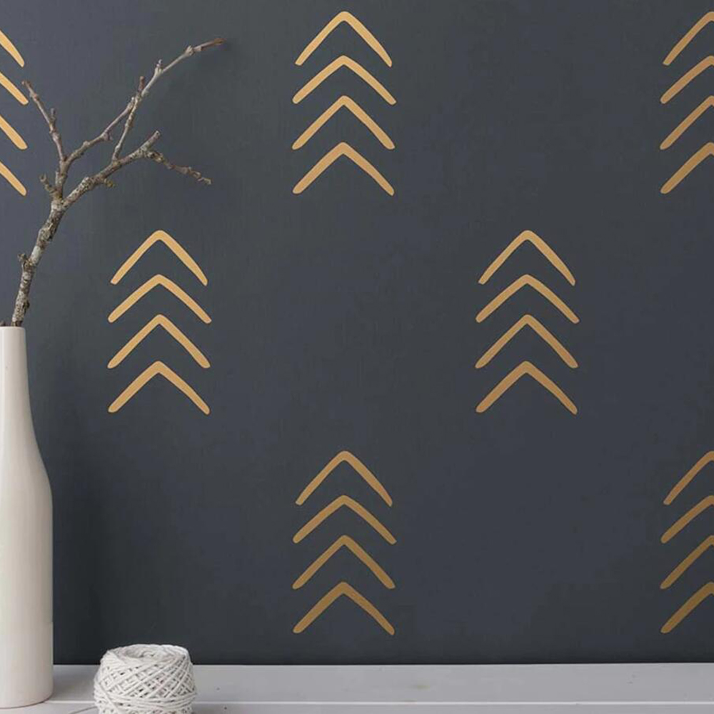 28 個幾何学的なユニークな矢印ウォールステッカープレイルー - Baby Nursery Vinyl Wall Stickers のレビューと価格