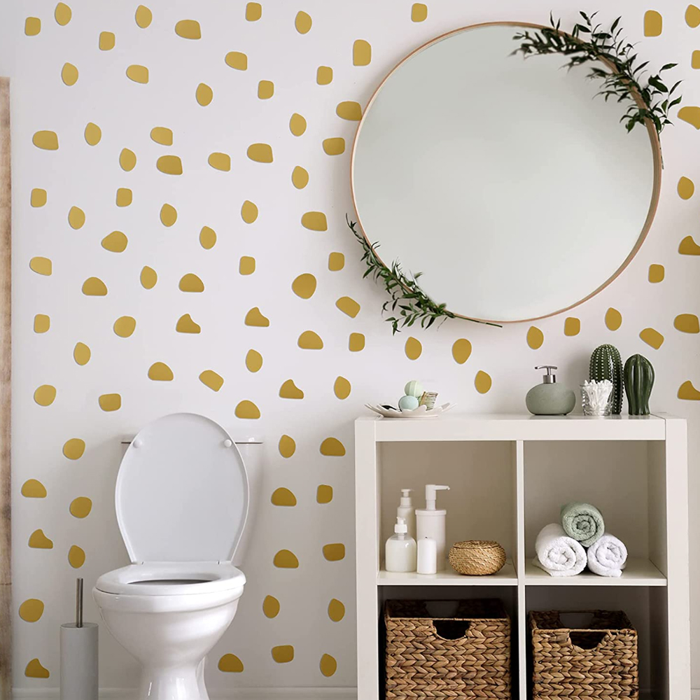 子供部屋用の粘着性ビニール壁紙,不規則なドットのパターン,か - Baby Nursery Vinyl Wall Stickers のレビューと価格